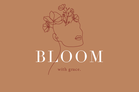 Het Grafisch Atelier logo Bloom with grace ontwerp logo