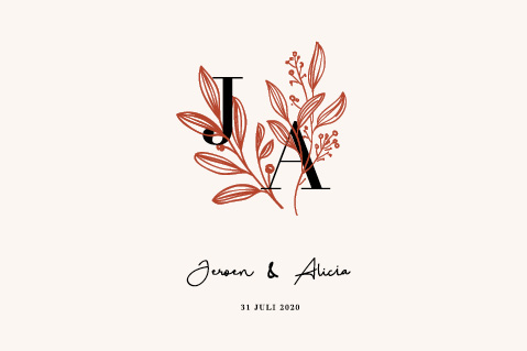 Jeroen & Alicia logo 31 juli 2020 JA logo ontwerp Het Grafisch Atelier