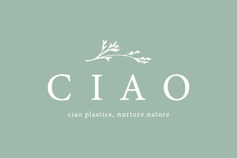 Ciao plastics, nurture nature logo ontwerp Het Grafisch Atelier
